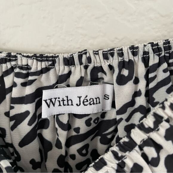 With Jean Boogie Cami Mini Dress In Wild Child Leopard Y2K Size Small Babydoll - Picture 11 of 16